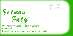 vilmos paly business card